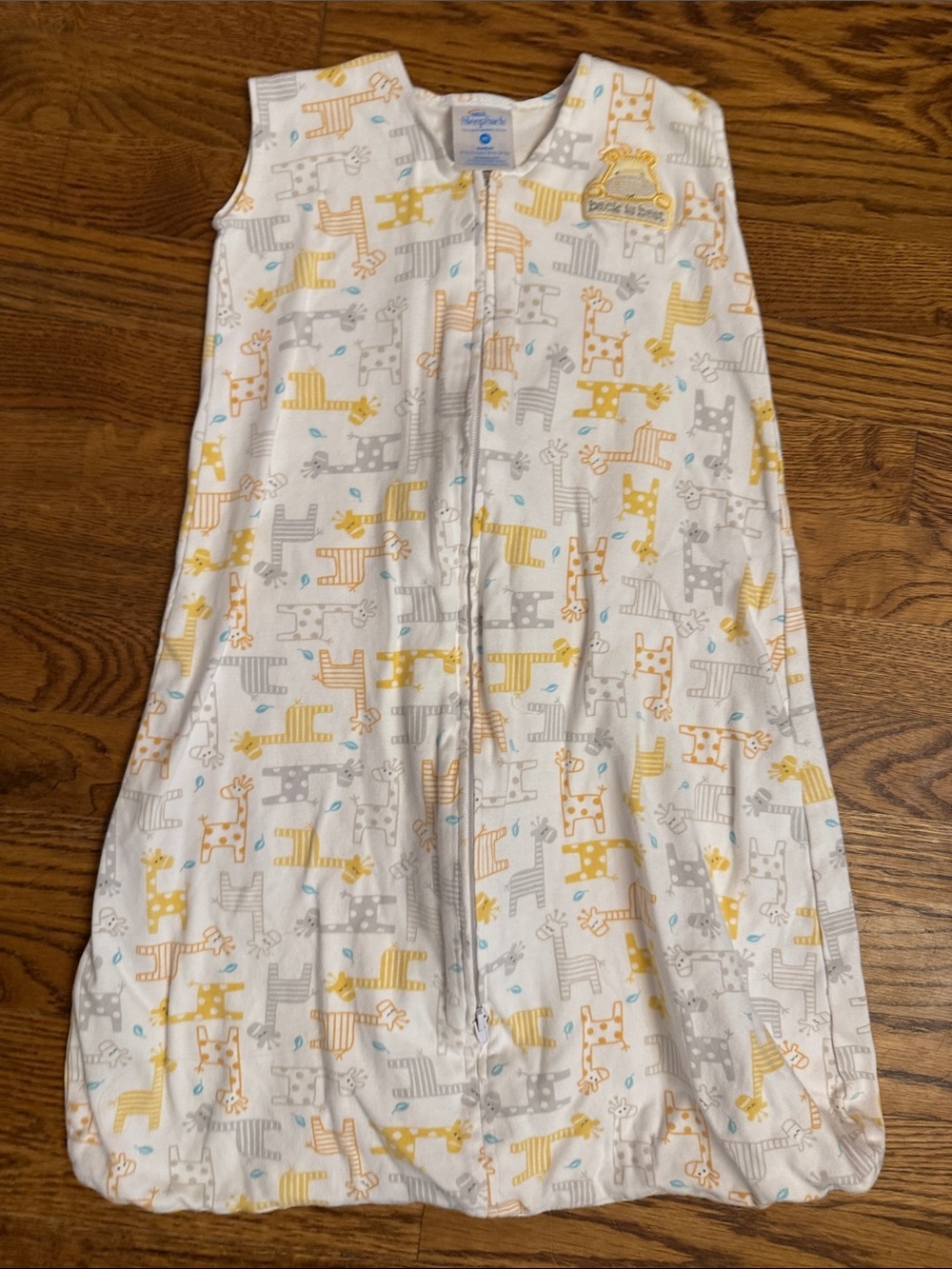 Halo White Yellow Gray Blue Giraffe Print Wearable Baby Blanket size M